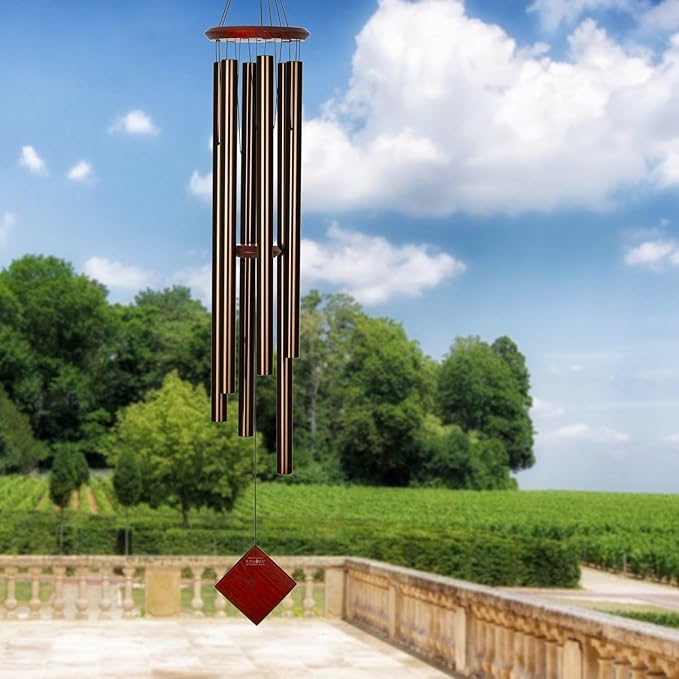 Woodstock Chimes Neptune Wind Chime for Outside 54" Large Bronze, Deep Tone Sound for Outdoor Garden, Patio, Porch Decor, Encore Collection DCB54