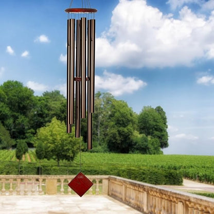 Woodstock Chimes Neptune Wind Chime for Outside 54" Large Bronze, Deep Tone Sound for Outdoor Garden, Patio, Porch Decor, Encore Collection DCB54
