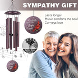 ASTARIN 36" Large Deep Tone Personalized Name Sympathy Wind Chimes, Printing in USA Cardinal Memorial Wind Chime for Loss of Mother Father Loved One, Bereavement Condolence Gifts Decor Outdoor