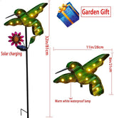 Solar Lights Outdoor Garden Stakes, Waterproof Hummingbird Lights Gifts for Women Mum and Metal Bird Decorative LED Lanterns for Yard, Patio (Hummingbird) (Hummingbird)