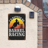 Vintage Tin Metal Sign I D Rather Berel Racings 8x12 Inch Retro Wall Decor for Home,Patio,Yard,Office,Funny Quotes and Motivational Sayings