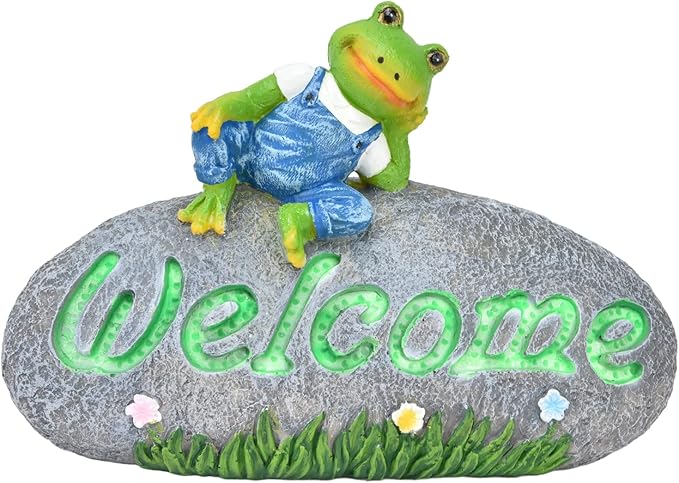 Garden Ornament, Vivid Animal Sculpture Cute Statue Fairy Tale Colorfast Weatherproof for Indoor Outdoor Patio Yard Lawn