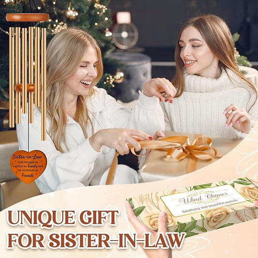 Sister in Law Gifts, Mothers Day Funny Gift for Sister in Law - Wind Chimes, Birthday, Wedding, Engagement, Thanksgiving Gifts