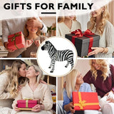 18.31" H x 19.49" L Zebra Statue for Garden, Outdoor Sculpture, Animal Decor for Yard Porch Entryway Patio Living Room (Large, Zebra)