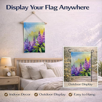 Caroline's Treasures Idaho Syringa in Watercolor Garden Flag Mailbox Flag Decorative Yard Flag Banner Outside Patio Artwork Yard Flower Beds, Garden Size, Multicolor