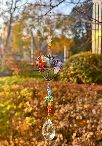 Crystal Suncatchers Hanging Ornaments, Rainbow Maker Sun Catchers Indoor Window Garden Decor Gift Indoor Window Home Car Decor Gift (1, Stone)