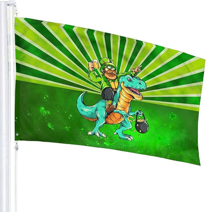 Happy St Patrick Day Flag 3x5 Ft Outdoor Indoor With Grommet Garden Yard Banner Decorative Sign