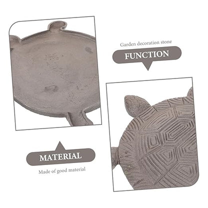 POPETPOP Cast Iron Stepping Stone for Garden Pathway Decorative Outdoor Lawn Paver Sturdy 12 Tortoise Shape for Walkways Vintage Style Garden Accessory
