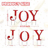 WONDER GARDEN Christmas Metal Yard Stakes, Lighted Joy and Nativity Scene Christmas Garden Stakes Yard Signs, Outdoor Decorations for Lawn Party Outside