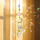 2Pcs Sun Catcher Crystals, Crystal Suncatchers Window Hanging, Natural Amethyst Pendant Ornament for Indoor Outdoor Prism Home Garden Meditation Decor