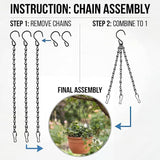 EBOOT 2 Pcs Hanging Chain for Bird Feeders, Planters, Lanterns and Ornaments (35 Inch,Black)