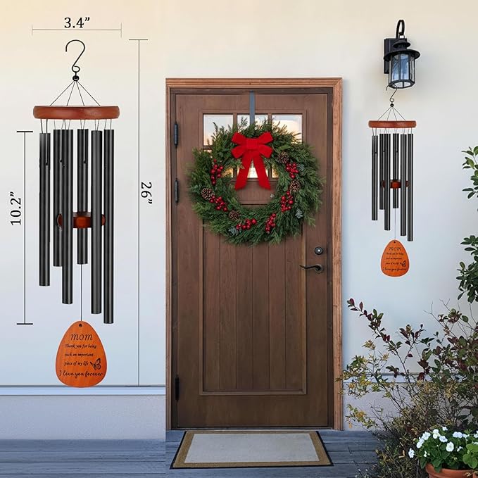 Christmas Mom Gifts Wind Chimes for Outside 26" Windchimes Outdoors Mother Birthday Gifts from Daughter Son
