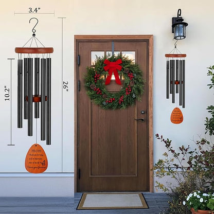 Christmas Mom Gifts Wind Chimes for Outside 26" Windchimes Outdoors Mother Birthday Gifts from Daughter Son
