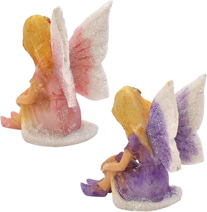 iland Fairy Garden Accessories Fake Mushroom Ornaments Glittery Fairy Figurines for DIY Micro Landscape Terrarium Garden Outdoor Bonsai Yard Miniature Ornaments Fairy House Dollhouse Accessories