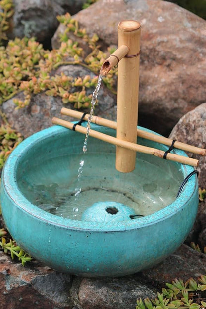 Bamboo Accents 12" Adjustable Fountain Kit Branch Arms with Pump - Handcrafted Garden Water Feature Patio Zen Decor (Container Not Included)