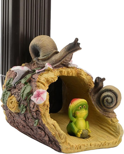 Snail Statue Gutter Downspout Extensions Decorative, Rain Gutter Downspout Splash Block Extender Cover, Gutter Extender Diverter Fit for 3" × 4" Downspouts