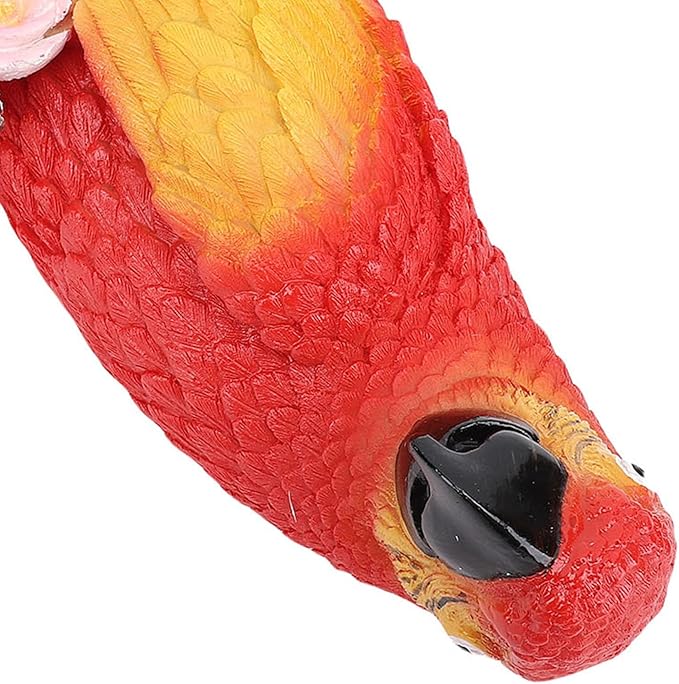 Fdit Vibrant Sculpture, Carving Weather Proof Figurine Lightweight Garden Statue with Vibrancy for Outdoor Indoor Decoration (Left Red)