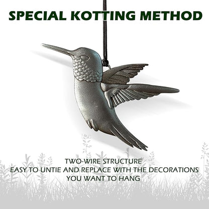 Hummingbird Wind Chimes for Outside,29 "Outdoor Wind Chimes Hummingbird Gifts for Women/Mother/Father/Christmas/Unisex,Unique Windchimes Outdoors Patio Home Yard Garden Decor(Silver)