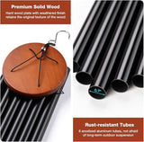 32" Wind Chimes for Outside with Heart Photo Holder, Aluminium Sympathy Wind Chimes Suitable for Outdoor, Garden, Patio Decoration, Sympathy Chime for Loss of Loved One, Friend, Pet Memorial - Black
