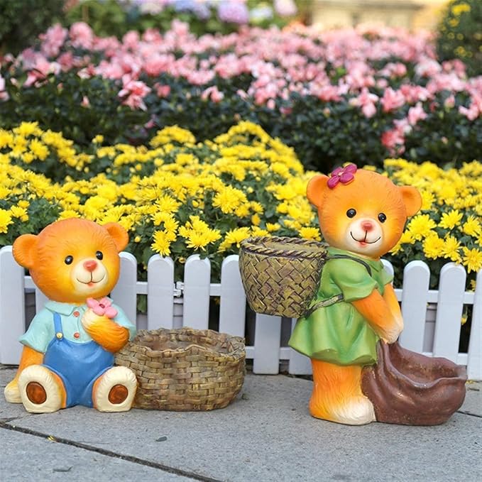 Garden Ornaments Outdoor Sculpture Garden Ornament Resin Miniature Simulation Animal Cute Garden Courtyard Outdoor Decoration Garden Ornaments