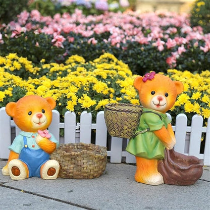 Garden Ornaments Outdoor Sculpture Garden Ornament Resin Miniature Simulation Animal Cute Garden Courtyard Outdoor Decoration Garden Ornaments