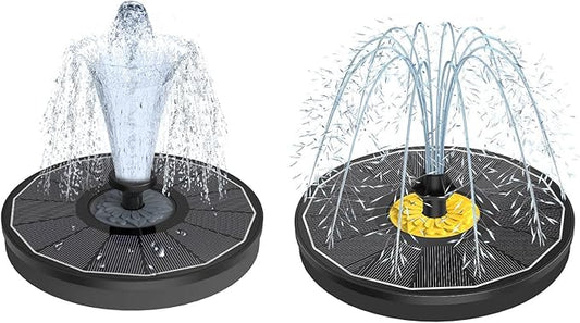 Yzert Solar Fountain for Bird Bath Direct Sunlight High Efficiency 3.5W Glass Panel
