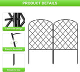 OUSHENG 19 Pack Decorative Garden Fence, Total 20ft(L) x 24in(H) Animal Barrier Border, Rustproof Metal Wire Section Edging Fencing Panel for Outdoor Patio Garden Yard, Arched