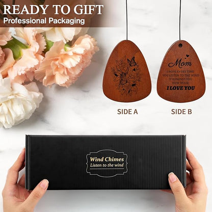 PRSTENLY Gifts for Mom from Daughter Son- Moms Wind Chimes Gifts from Kids for Birthday Valentines Day Mothers Day Christmas Best Mom Ever Gift