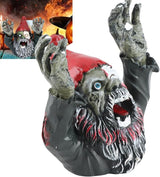 Zombie Garden Gnomes Zombie Dwarf, Garden Statue Sculpture Evil Scary Outdoor Halloween Decoration Ornament Horror Zombie Dead Gnome Zombie Gnome for Indoor and Outdoor Patio Use