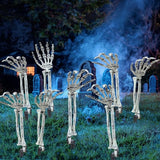 AISENO 8PC Realistic Skeleton Arm Stakes Halloween Decorations for Lawn Stakes Garden Groundbreaker Halloween Skeleton Decoration