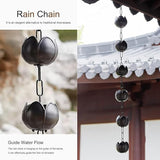 Copper Rain Chain Outdoor Gutter Downpipe, Petal Shaped Decorative Rain Bell, Rain Guide Chain(240cm (94 1/2"))