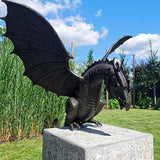 ADSE Garden Dragon Statue Fountain Dragon Ornament Resin Water Feature Sculpture for Home Garden Decoration