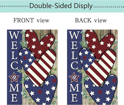 Seasonal Garden Flags Set of 12 Double Sided 12x18 Inch, Small Yard Flags for Outside, Christmas Halloween Easter Valentine's Day Decor, Spring Summer Fall Winter Holiday Garden Decorations