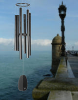 Woodstock Chimes Signature Collection, Windsinger Chimes of Orpheus, 54'' Black Wind Chimes for Outdoor, Patio, Home or Garden Décor (WWOB)