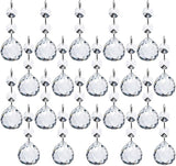 Yesland 20 Pcs Crystal Glass Ball, 30mm Pendants Balls & Chandelier Prisms, Clear Faceted Hanging Crystals for Wedding Home and DIY Craft Jewelry Decoration