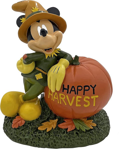 Disney Mickey Mouse Scarecrow Halloween Outdoor Garden Statue, 7 inches Tall, Officially Licensed Disney Product