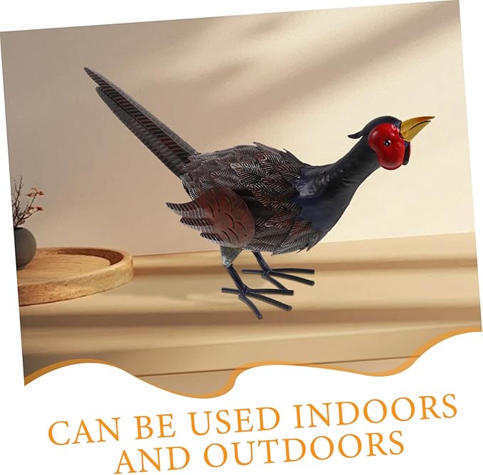 YARNOW Realistic Pheasant Garden Statue Outdoor Decor for Landscape Simulation Pheasant Figurine Iron Sculpture for Lawn and Home Decoration