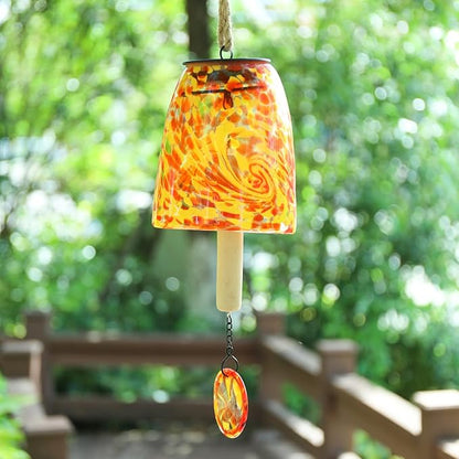Taman Solar Wind Chime - 28" Glass Solar Lights Wind Chimes Valentine's Day Gift for Outside Deep Tone Decorative Mother's Day Memorial Gift for Home, Outdoor, Yard, Patio, Balcony, Garden Decor