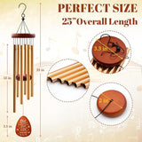 Wazzio Memorial Sympathy Gifts for Loss of Dad, Memorial Wind Chimes for Loss of Father, in Memory of Father Sympathy Gifts for Christmas Fathers Day for Garden Home Outdoors