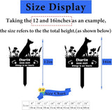 Custom Doberman Pinscher Dog Memorial Grave Marker,Personalized Flora Dog Memorial Stake,Dog Memorial Plaque Burial Stake Engraved Sign,Sympathy Grave Stake for Lost Dog,Dog Statue Headstone