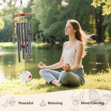 BeauGift Memorial Gifts for Loss of Dad, 32" Ceramic Wind Chimes for Loss of Father Sympathy Gift, Bereavement Remembrance Funeral Gifts for Loss of Father, in Memory of Dad Papa Loved One