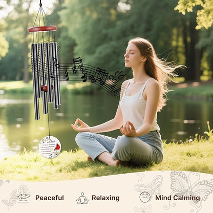 BeauGift Memorial Gifts for Loss of Dad, 32" Ceramic Wind Chimes for Loss of Father Sympathy Gift, Bereavement Remembrance Funeral Gifts for Loss of Father, in Memory of Dad Papa Loved One