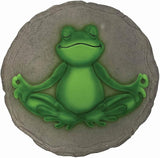 Spoontiques - Garden Décor - Yoga Frog Stepping Stone - Decorative Stone for Garden