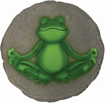 Spoontiques - Garden Décor - Yoga Frog Stepping Stone - Decorative Stone for Garden