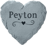 Let's Make Memories Personalized Garden Stone - Resin - Custom Garden Décor - Love Grows Here Round Stone with Heart Cutout - for Dad - for Father's Day