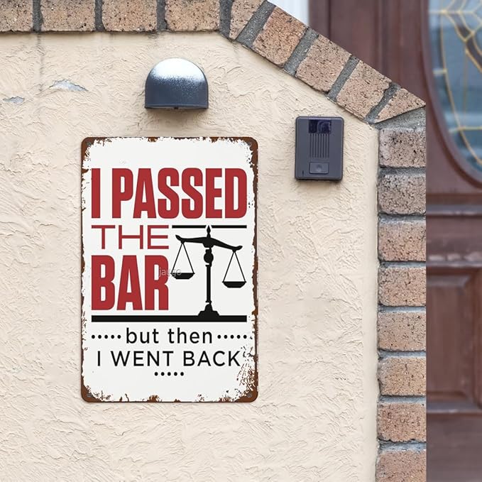 patio wall decor I Passed the But Then I Went Back Passer vintage signs metal Metal Decorative Wall Art with Funny and Inspirational Life Quotes for Home,Office,Yard,Kitchen,Bedroom Cafe 8X12inch
