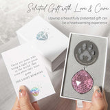 Mooncraftlogy Dog Memorial Gifts, Unique Loss of Pet Sympathy Idea, Pink Crystal Ball Rainbow Suncatcher with Paw Print for Cat or Dog Remembrance and Bereavement