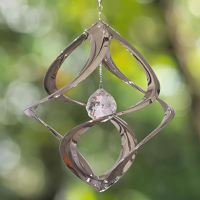 Red Carpet Studios The Original Helix Cosmix Wind Spinner, 11-Inch, Chrome and Crystal