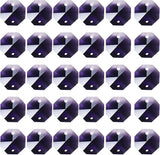 PATIKIL K9 Crystal Octagon Beads 2 Holes Pendants, 60 Pack 14mm Chandelier Prisms Parts Ornaments Hanging Beads for DIY Arts Crafts Decoration, Dark Purple