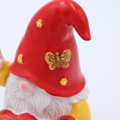 Garden Hippie Gnome Decor Statue,Funny Garden Gnomes with Peace Sign Decor Outdoor ，for House,Lawn,Patio and Porch, Gifts for Friend,Family.